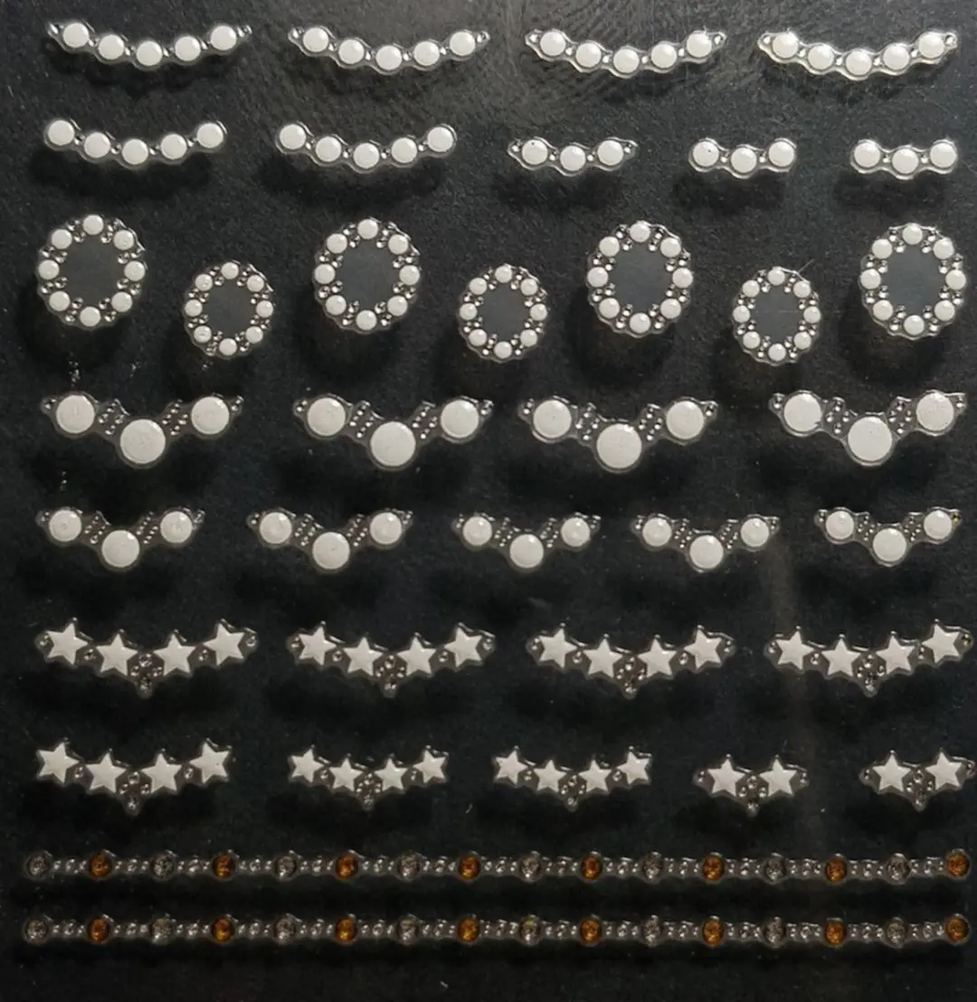 Korneliya 3D Nail Jewels NJ02 Stars and Pearls