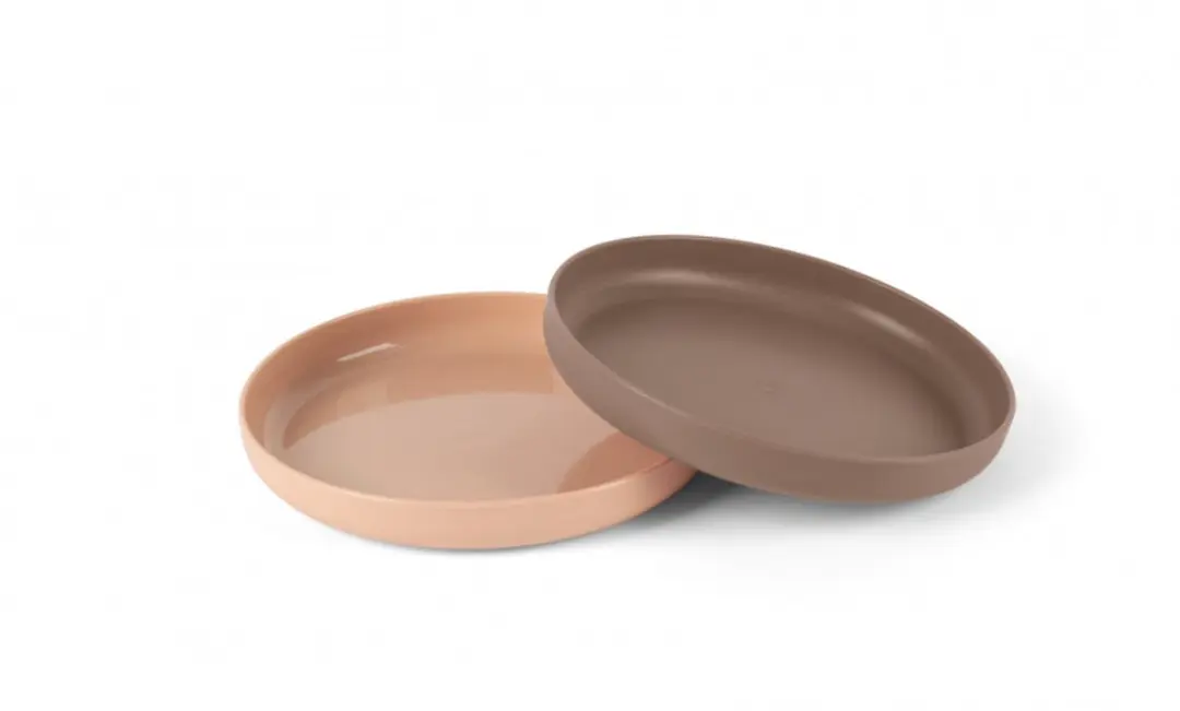 Dantoy Baby Bordenset Bioplastic Zand Mokka - 2-delig - Meerkleurig