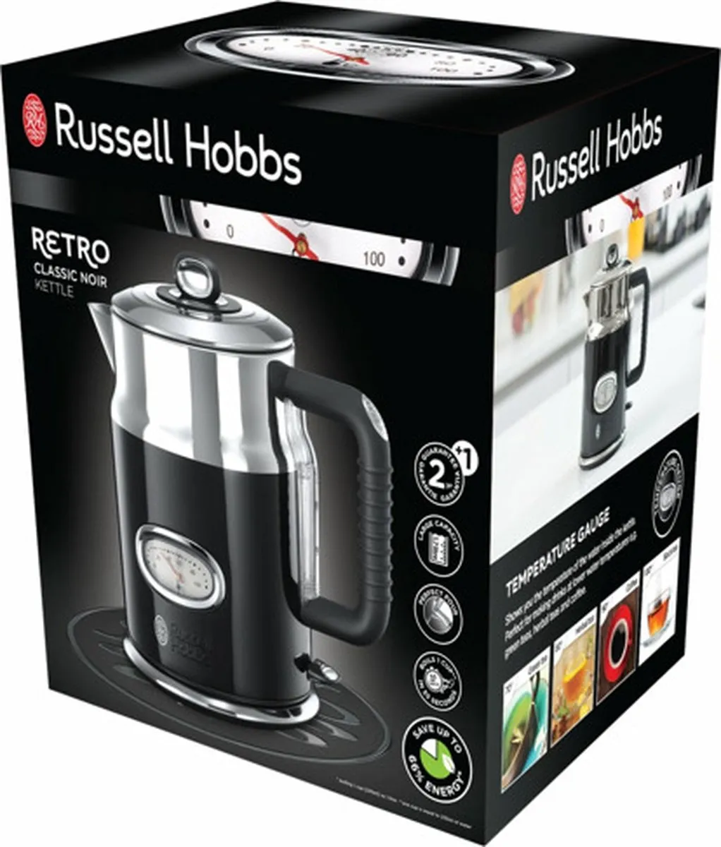 Russell Hobbs 21671-70 Retro Classic Waterkoker - 2400W - 1.7L - Zwart - afbeelding 6 van 6