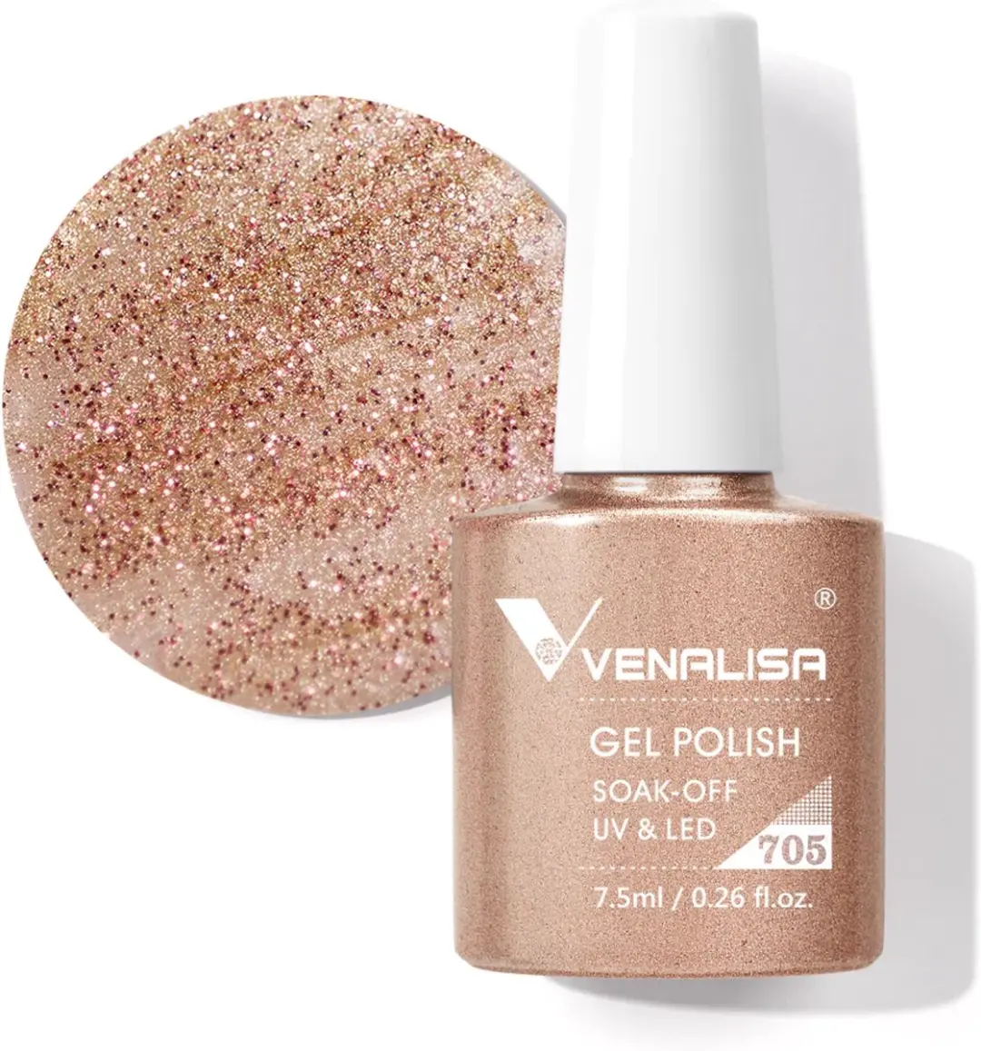 Venalisa UV Gellak Brown Sparkle 7.5ml