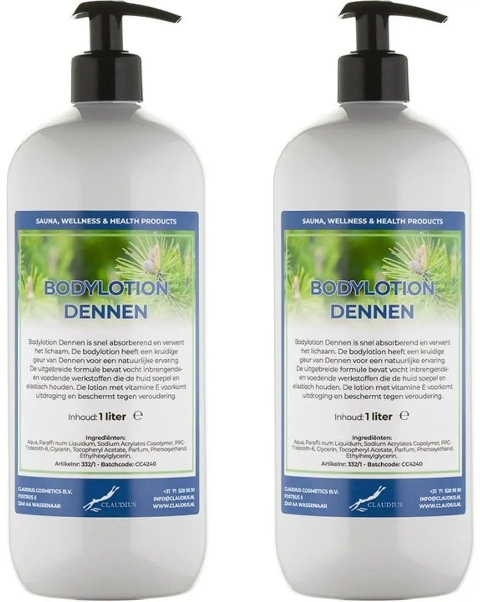 Splashbox Cosmetics Dennen Bodylotion 2 Liter - 2 Stuks