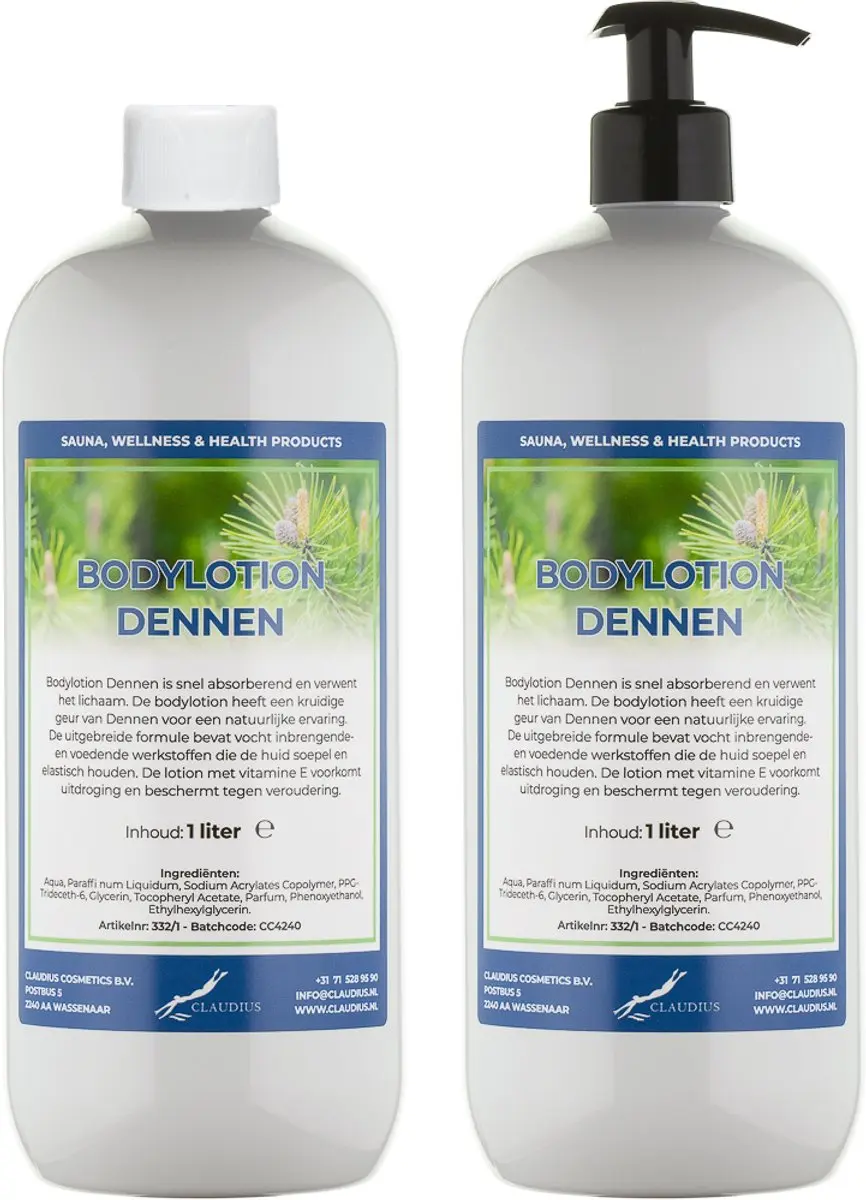 Splashbox Cosmetics Dennen Bodylotion 2 Liter - 2 Stuks
