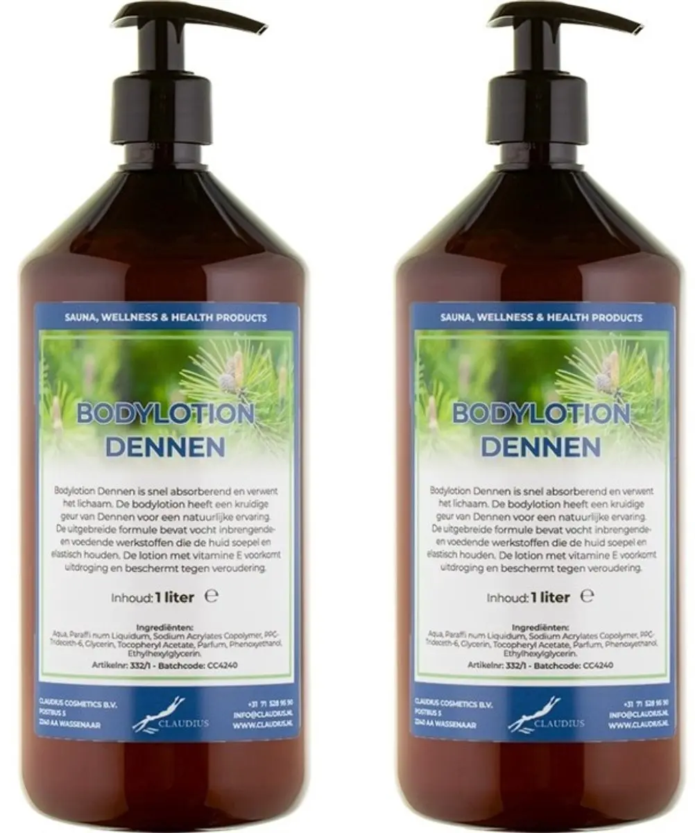 Splashbox Cosmetics Dennen Bodylotion 2 Liter - 2 Stuks