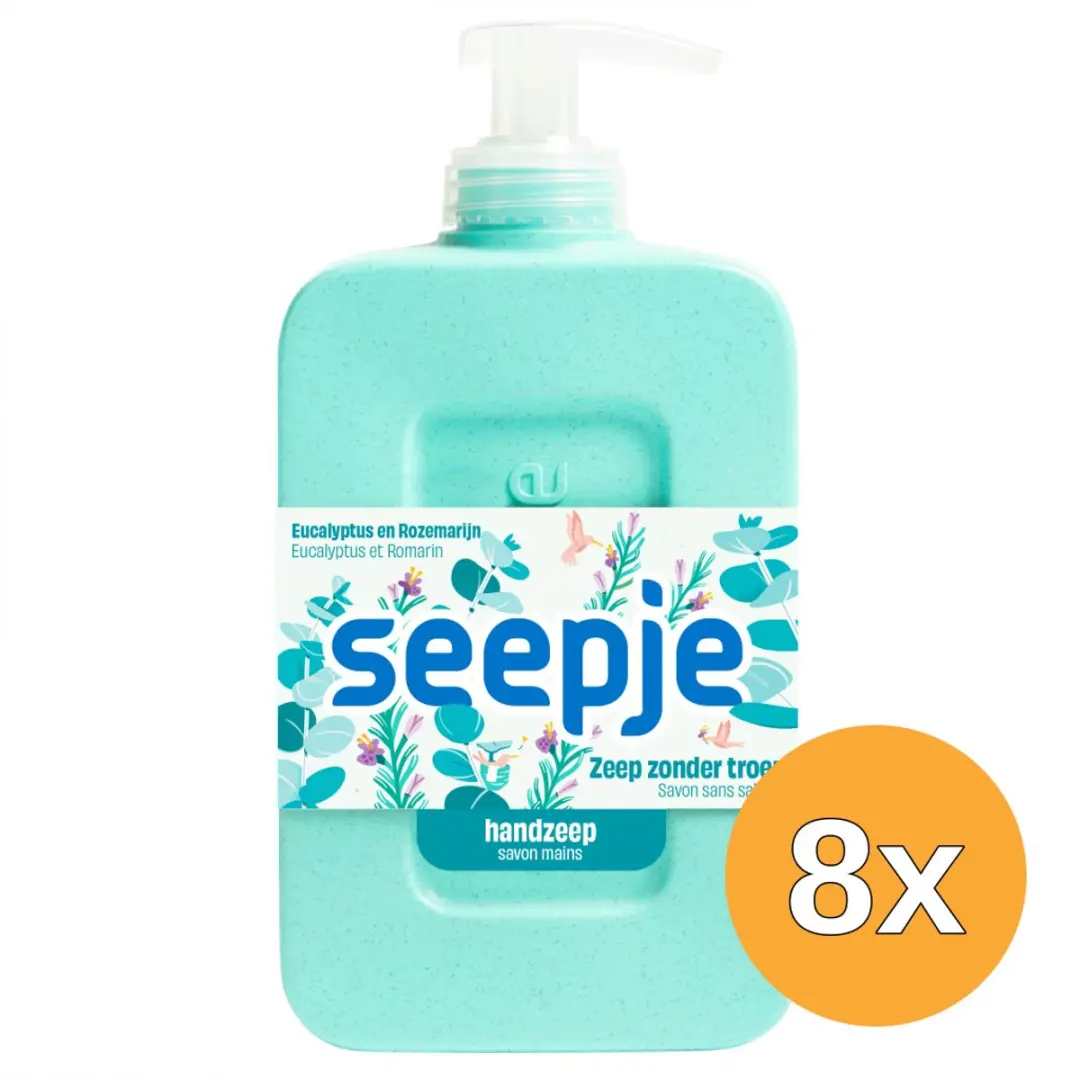 Seepje Handzeep Eucalyptus Rozemarijn 8x300ml