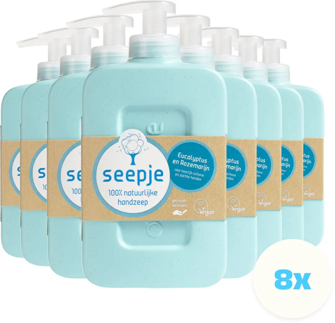Seepje Handzeep Eucalyptus Rozemarijn 8x300ml