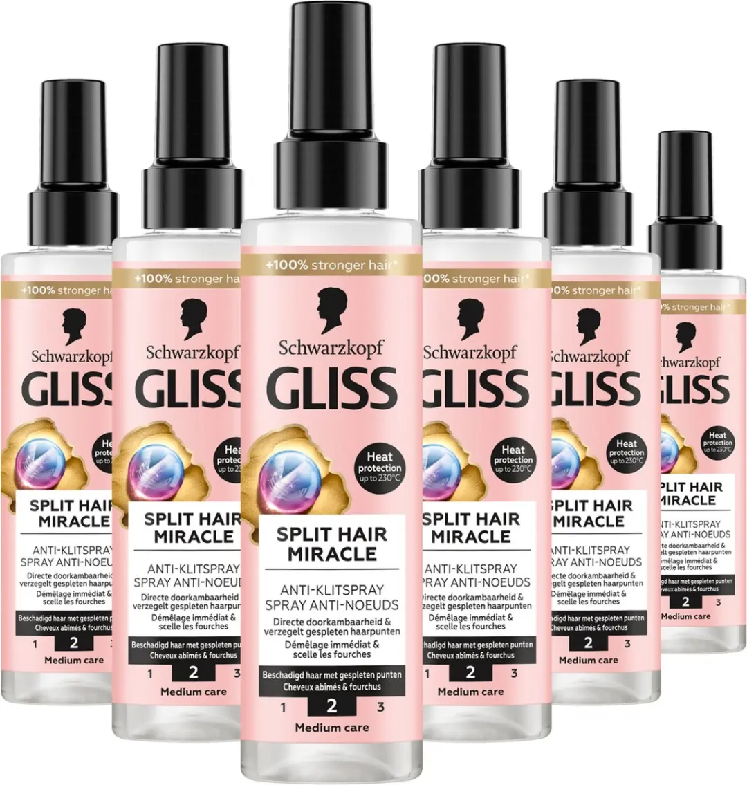 Gliss Split Hair Miracle Anti-Klit Spray - 6x200ml