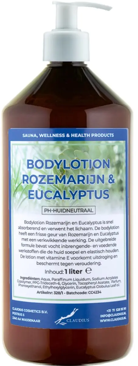 Splashbox Cosmetics Bodylotion Rozemarijn & Eucalyptus 1L