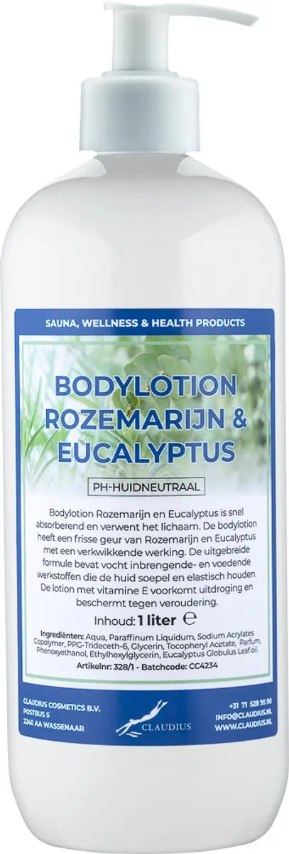 Splashbox Cosmetics Bodylotion Rozemarijn & Eucalyptus 1L