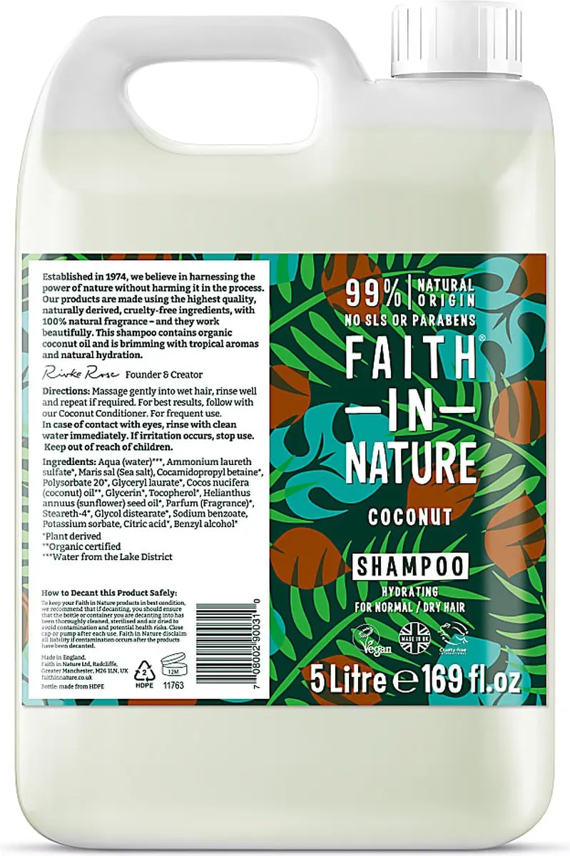Faith In Nature Kokos Shampoo 5L
