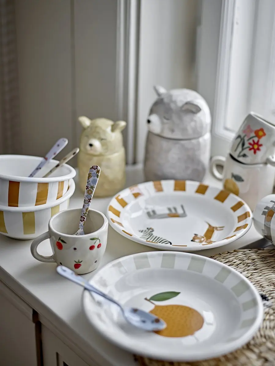 Bloomingville Kinderservies Set Jesse Emaille - 3 Stuks - Oranje