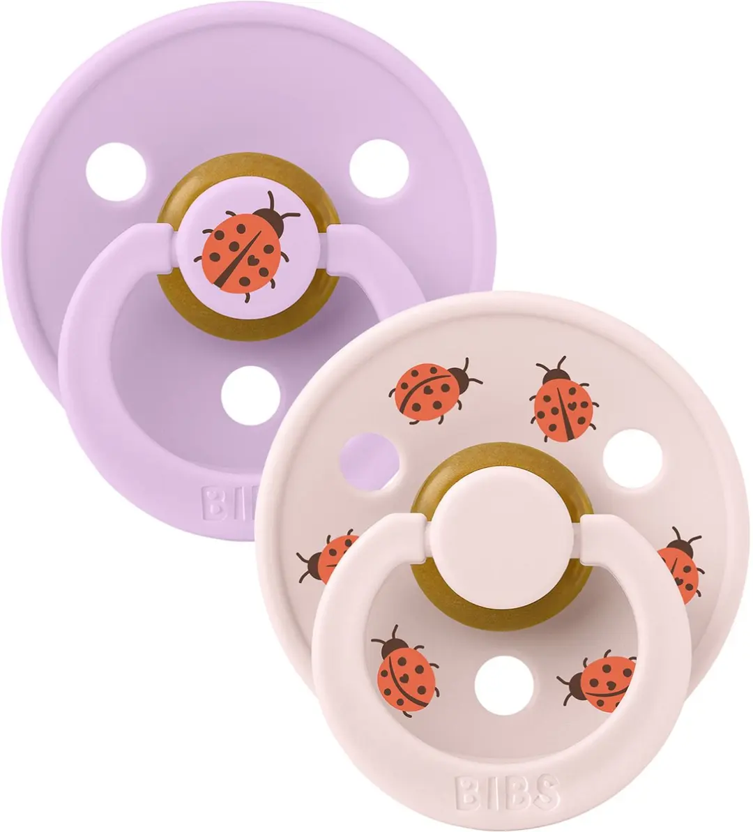 BIBS Studio Colour Fopspeen - Ladybug Violet Sky Mix - 2 Stuks