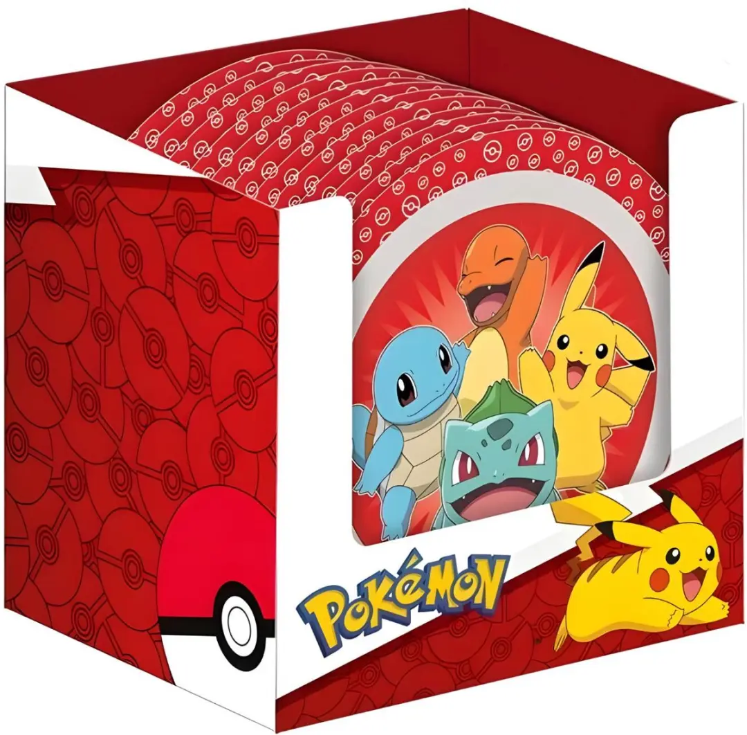 Pokémon Ontbijtbord - 8 Stuks - Lichtrood