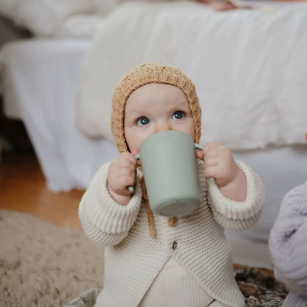 Mushie Training Drinkbeker - Sage