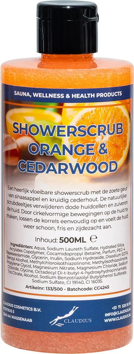 Splashbox Cosmetics Showerscrub Sweet Orange & Cedarwood 500ml