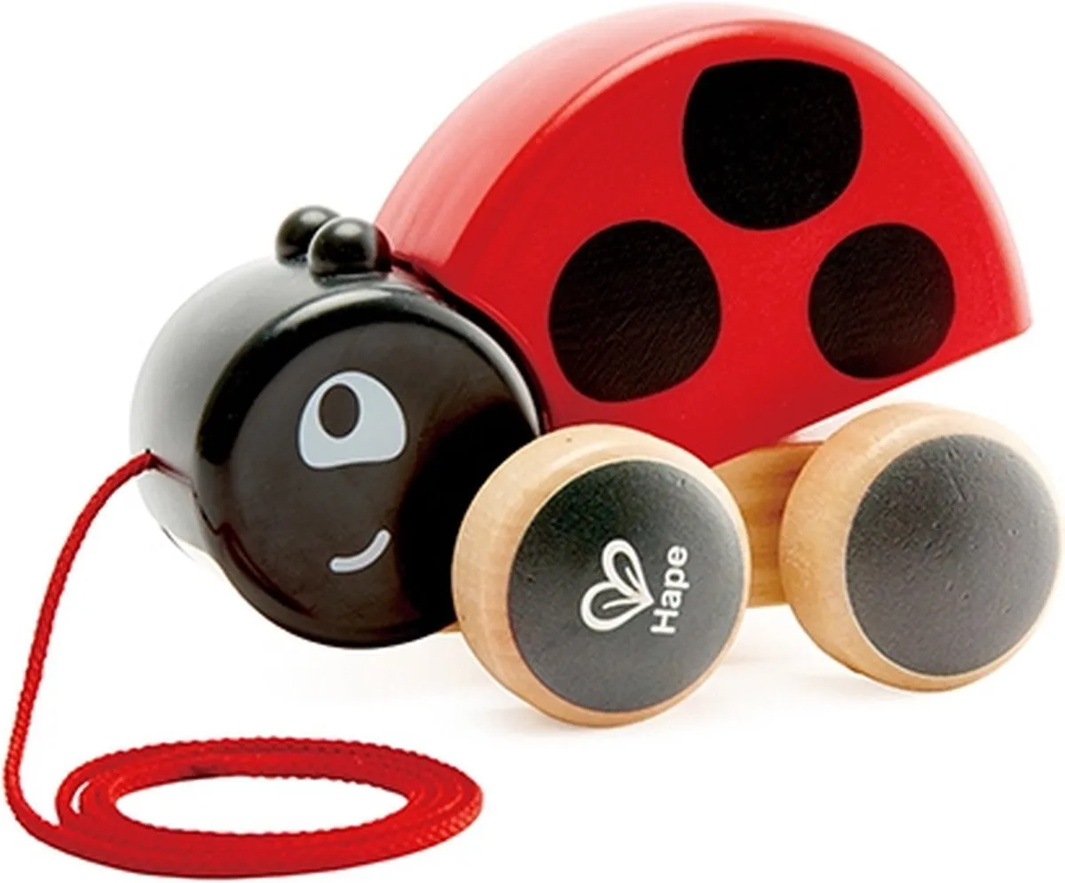 Hape Lieveheersbeestje Trekdier - Veelkleurig