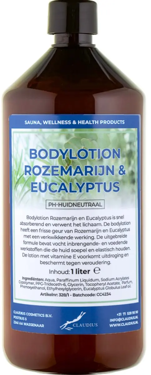 Splashbox Cosmetics Bodylotion Rozemarijn & Eucalyptus 1L