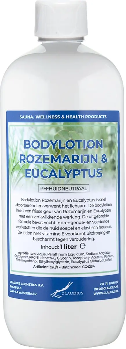 Splashbox Cosmetics Bodylotion Rozemarijn & Eucalyptus 1L