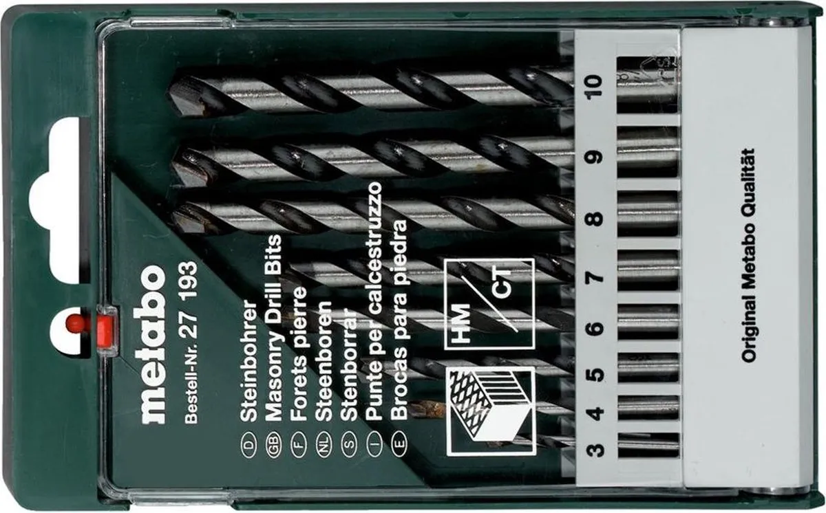 Metabo 627193000 Steenboren Set - 8-delig
