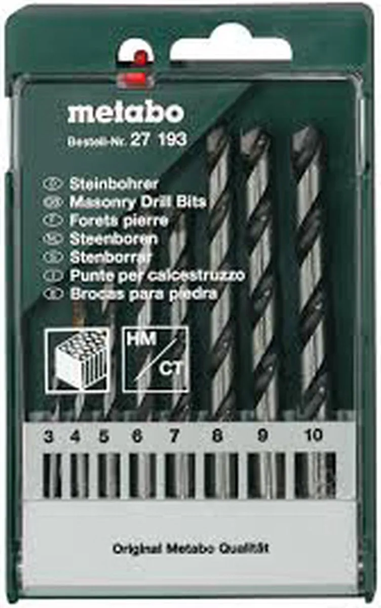 Metabo 627193000 Steenboren Set - 8-delig