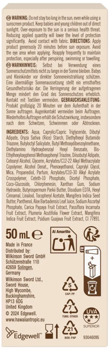 Hawaiian Tropic Glowing Protection Gezichtcrème SPF 50 - 50ml