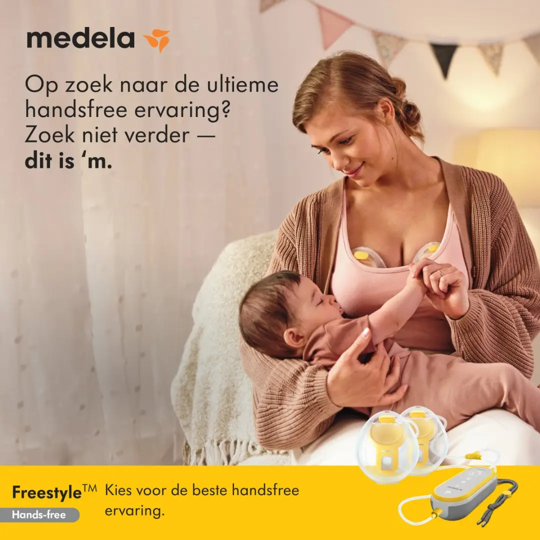 Medela Freestyle Handsfree Dubbele Elektrische Borstkolf - Grijs/Transparant/Geel