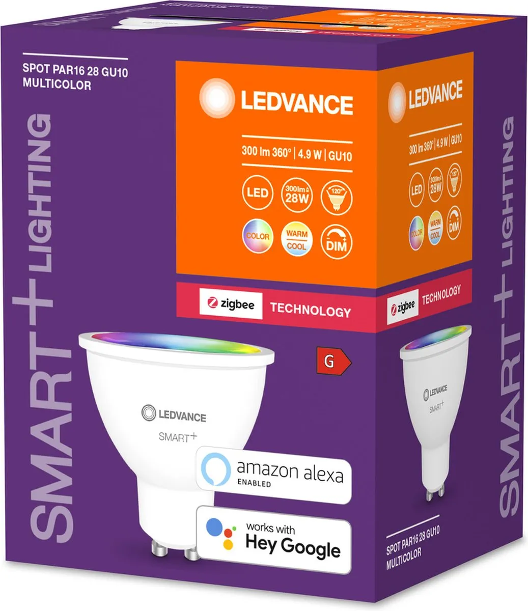 LEDVANCE Smart+ PAR16 RGBW GU10 4,9W - 1 Stuk - afbeelding 6 van 6