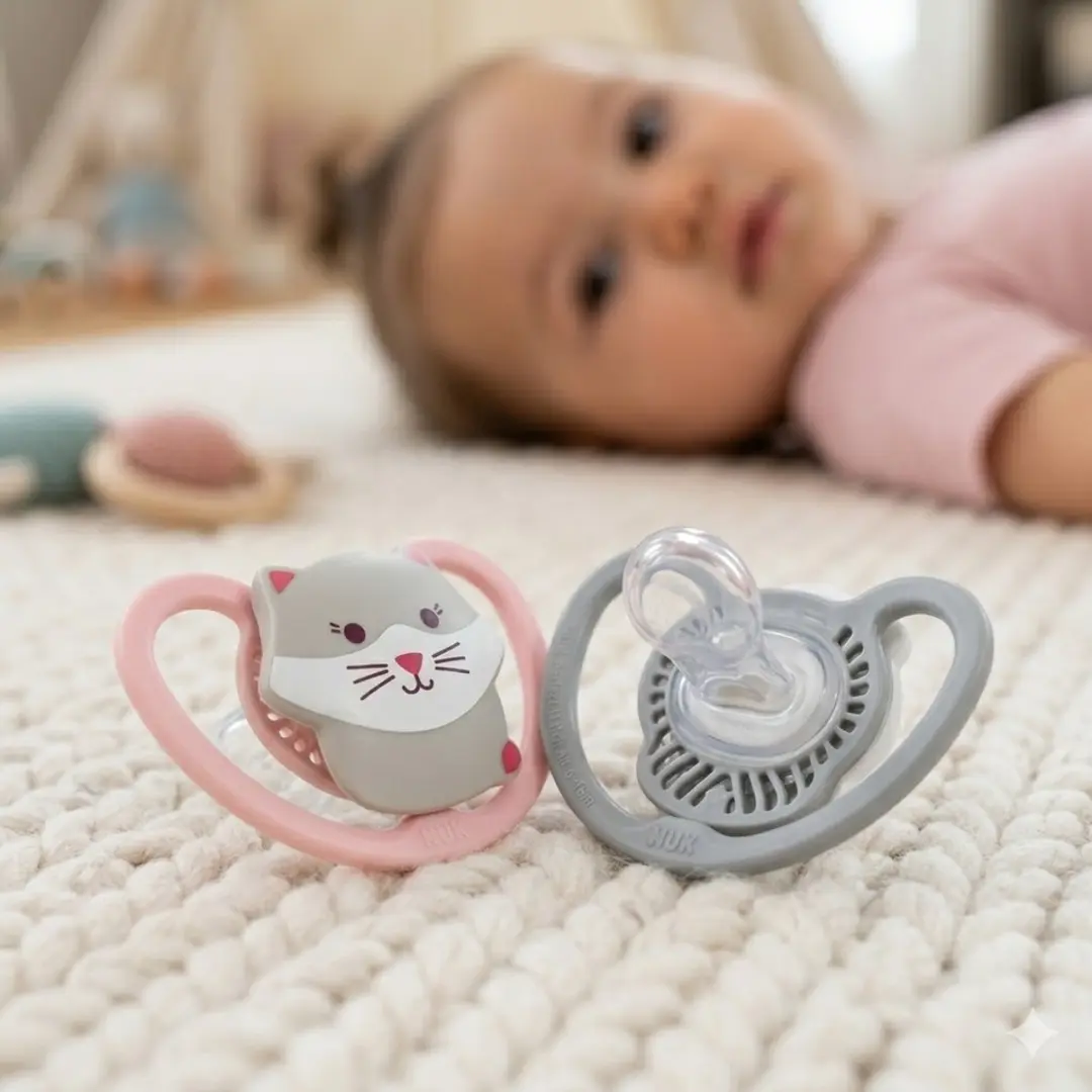 NUK Perfect Match Air Fopspenen 6-18m - 2 Stuks - Roze/Grijs