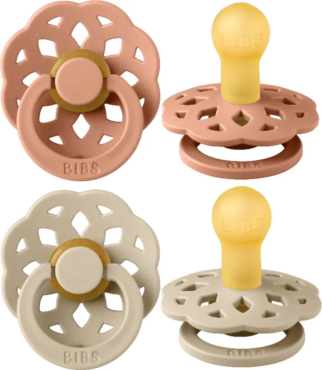 BIBS Boheme Fopspeen Stage 1 - 2 Stuks - Bruin/Oranje - afbeelding 6 van 6