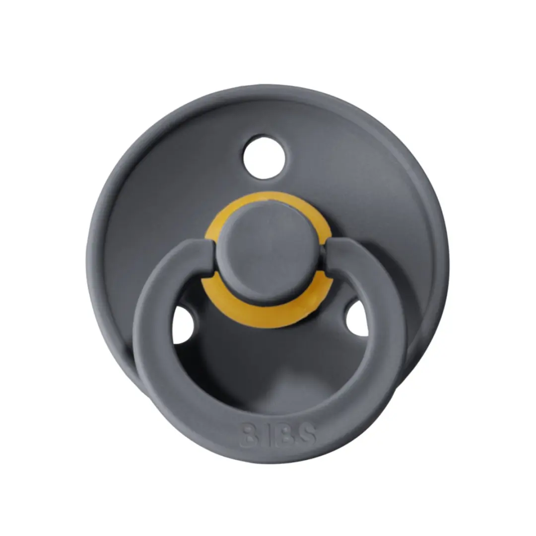 BIBS Iron Fopspeen Maat 1 - Latex - Grijs