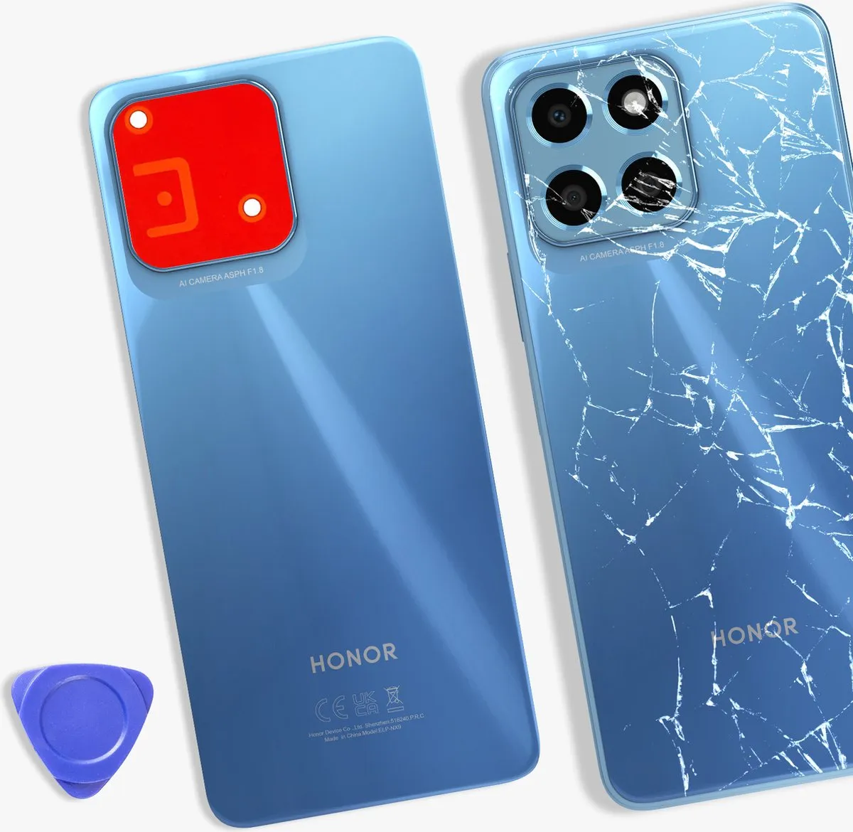 Honor Back Cover X8 5G - Blauw