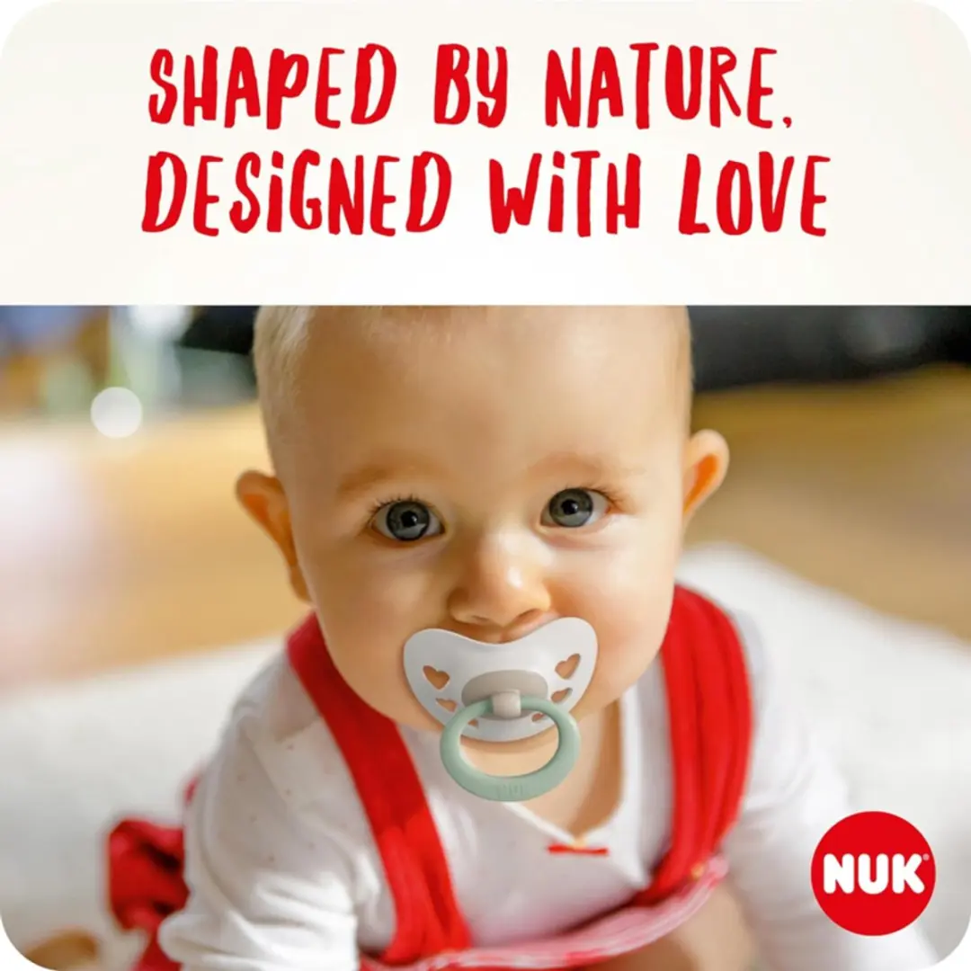 NUK Signature Orthodontische Fopspeen 0-6 Maanden - 2 Stuks - Groen/Wit