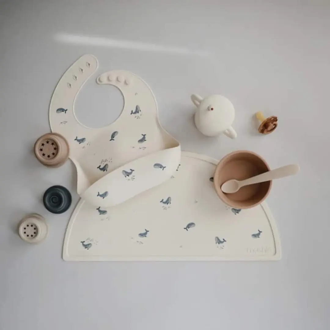 Mushie Placemat Siliconen Whales