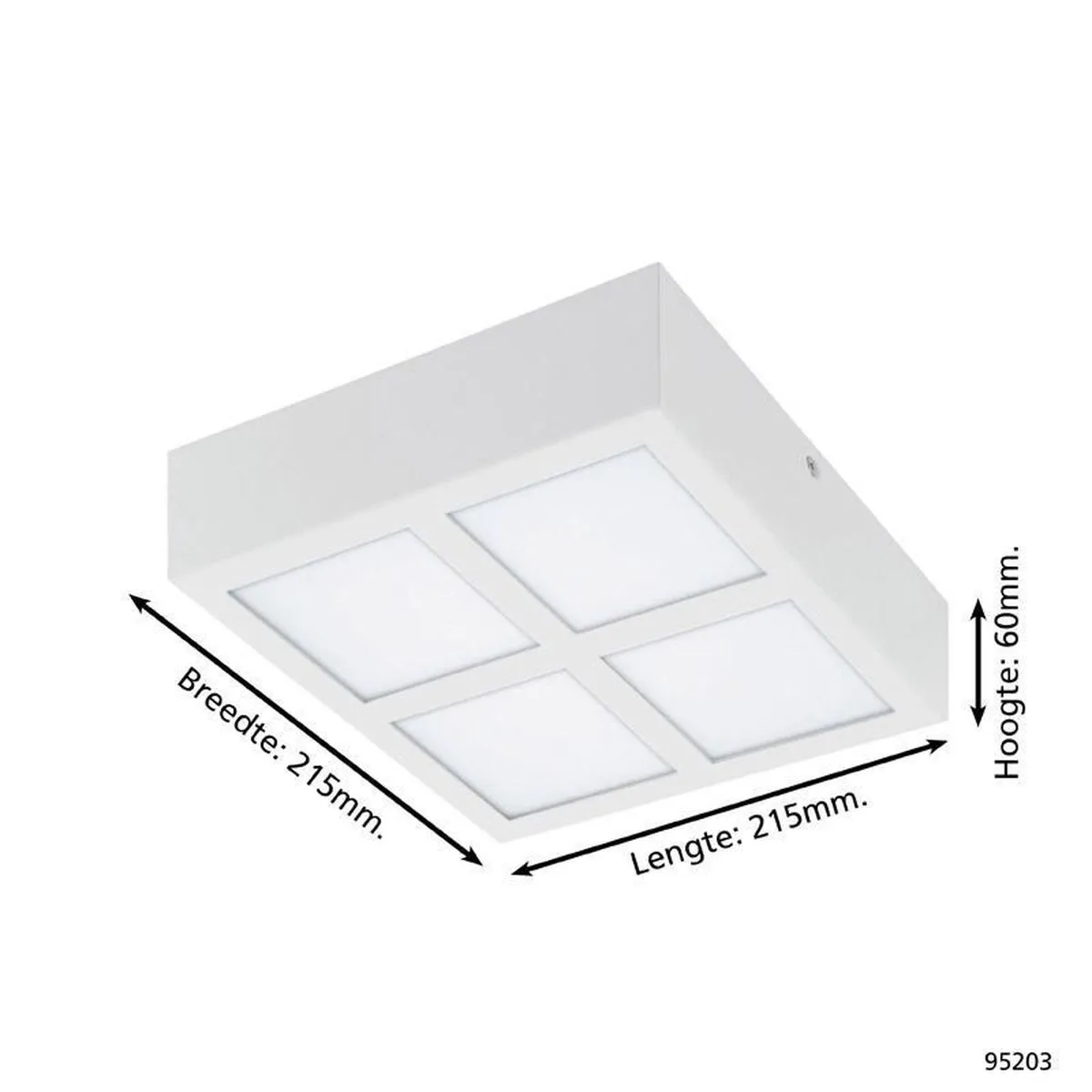 Eglo Colegio Opbouwlamp 4 Lichts - Wit