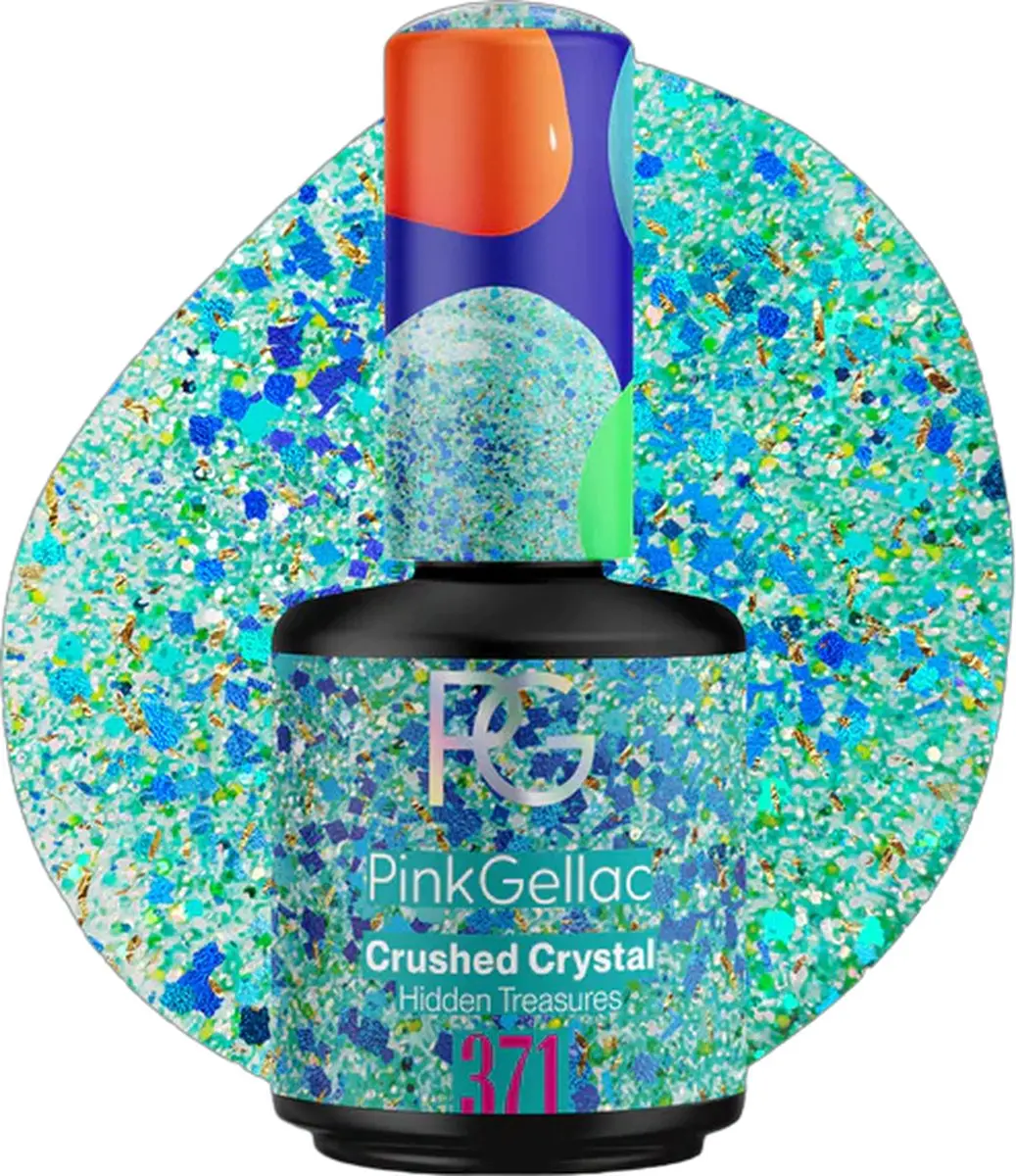 Pink Gellac Crushed Crystal Blauwe Glitter 15ml