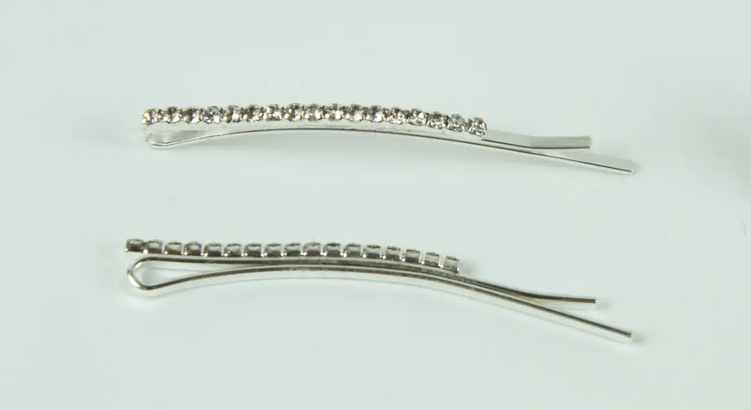 Hairmode Schuifspelden 1 rij Strass Zilver