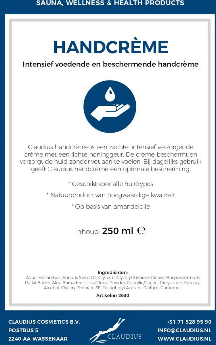 Splashbox Cosmetics Handcrème 250ml