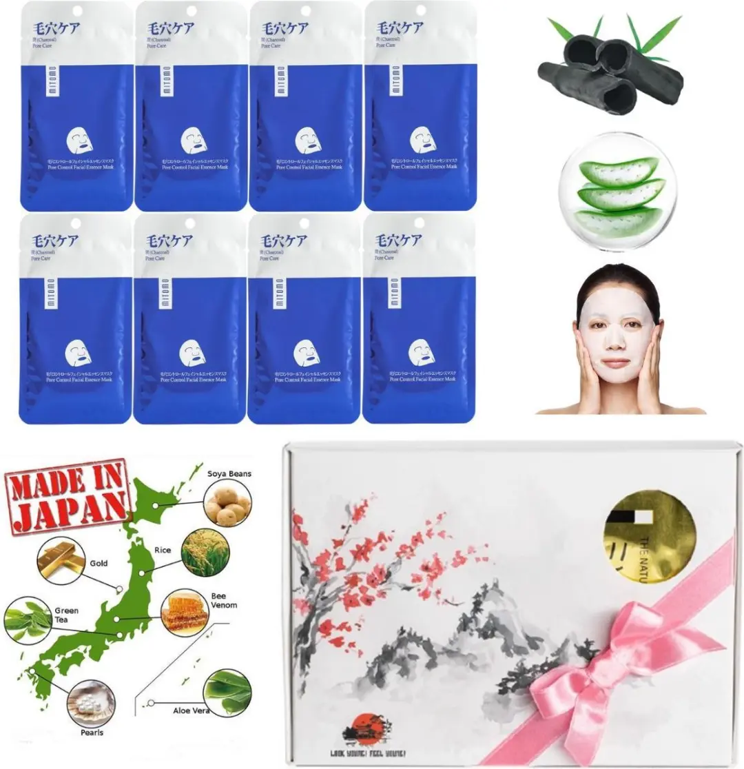 Mitomo Japan Charcoal Beauty Gezichtsmaskers