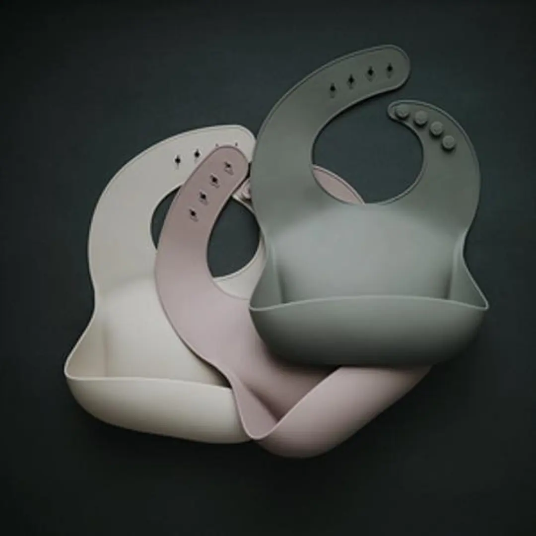 Mushie Siliconen Baby Slabbetje Sparrow - Paars