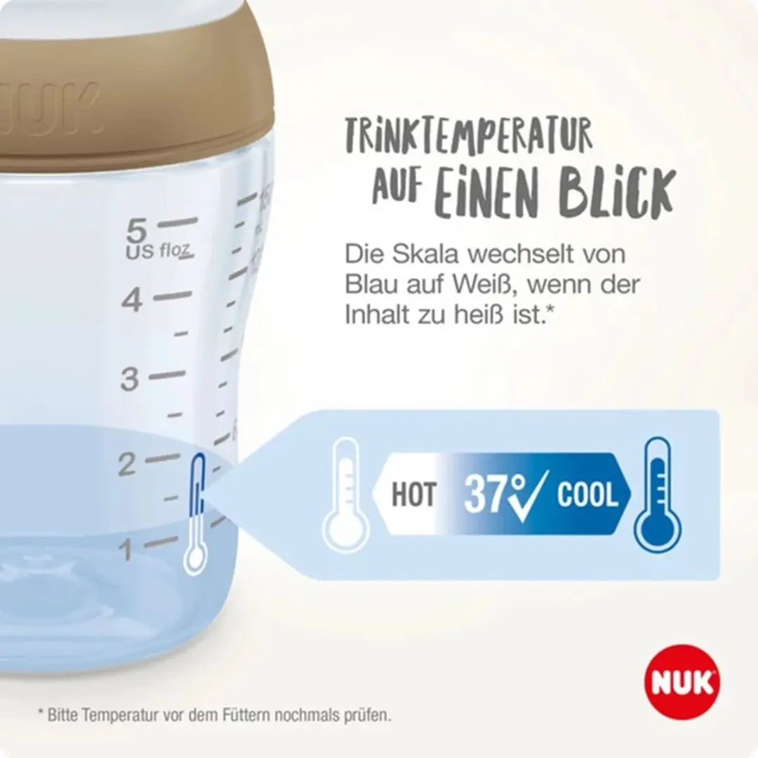 NUK Glass Perfect Match Babyfles 120ml - Silicone Speen S - Wit