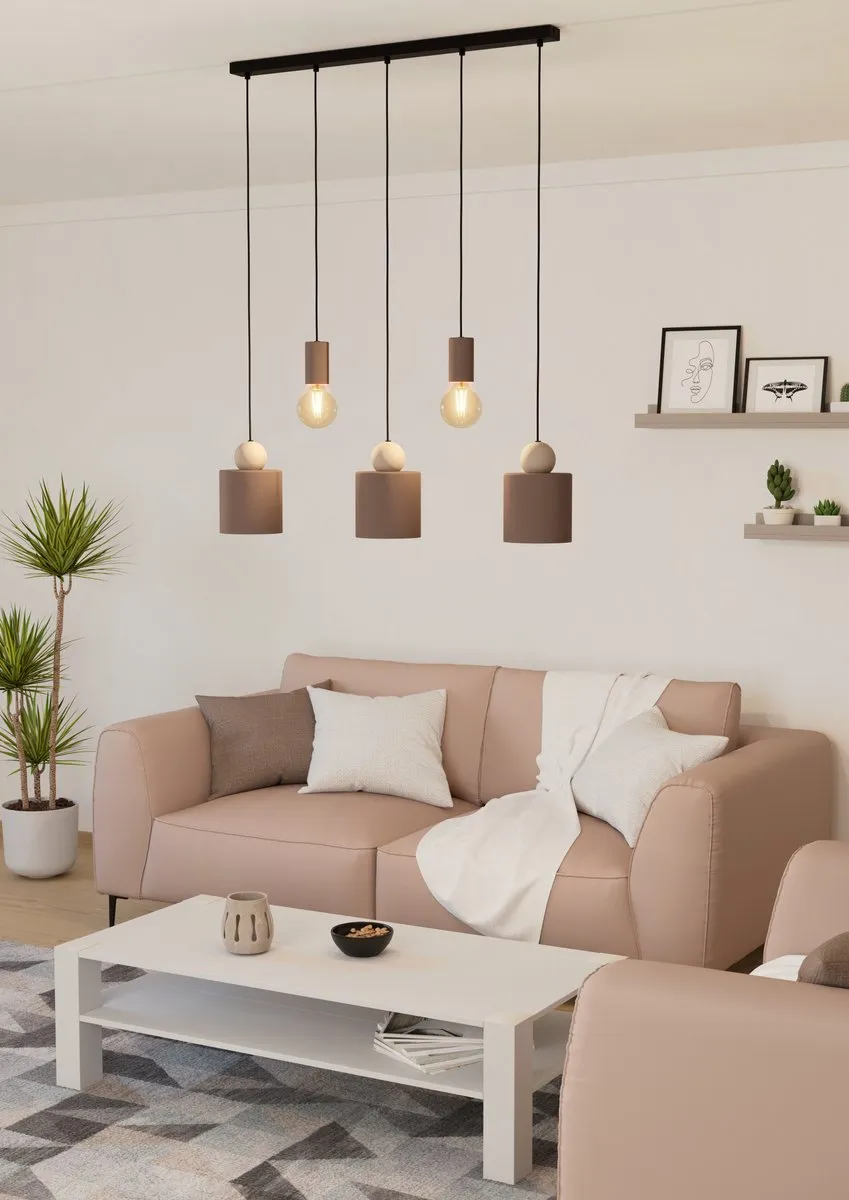 Eglo Gazzola Hanglamp 91cm - Mokka - afbeelding 6 van 6