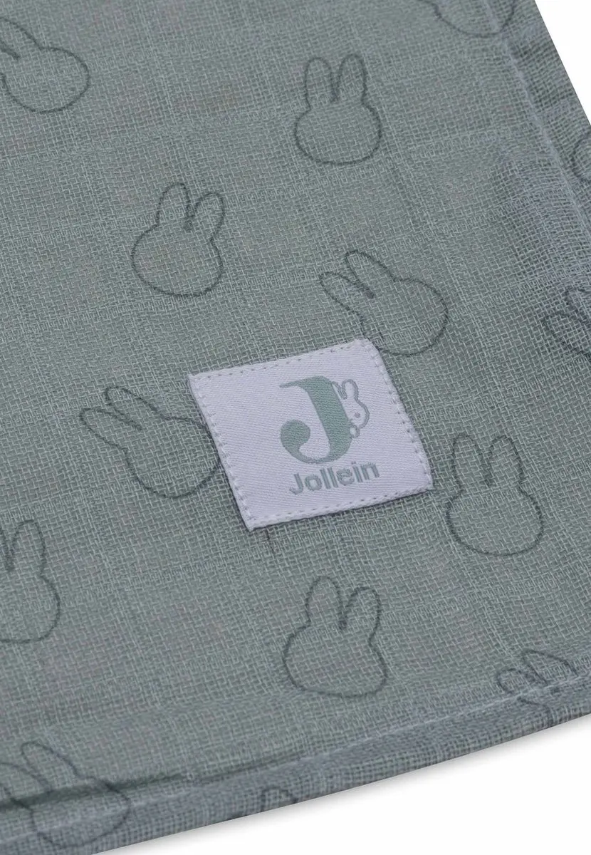 Jollein x Nijntje Hydrofiele Doek Large 115x115cm - 2 Stuks - Sea Green