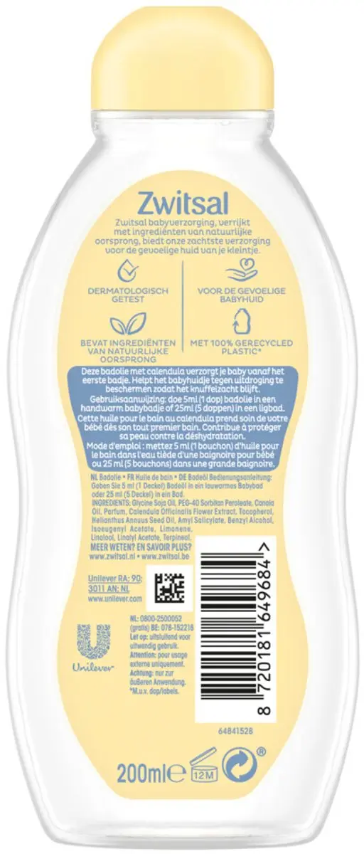Zwitsal Baby Badolie 200ml