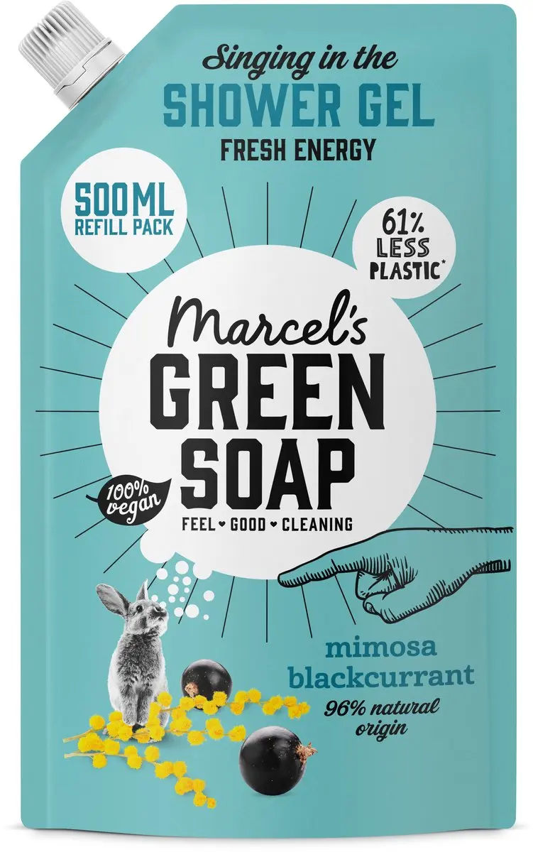 Marcel's Green Soap Douchegel Navulling Mimosa & Zwarte Bes 500ml