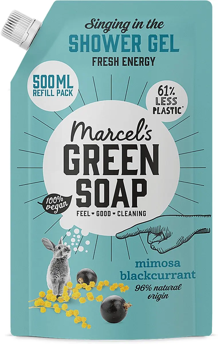 Marcel's Green Soap Douchegel Navulling Mimosa & Zwarte Bes 500ml