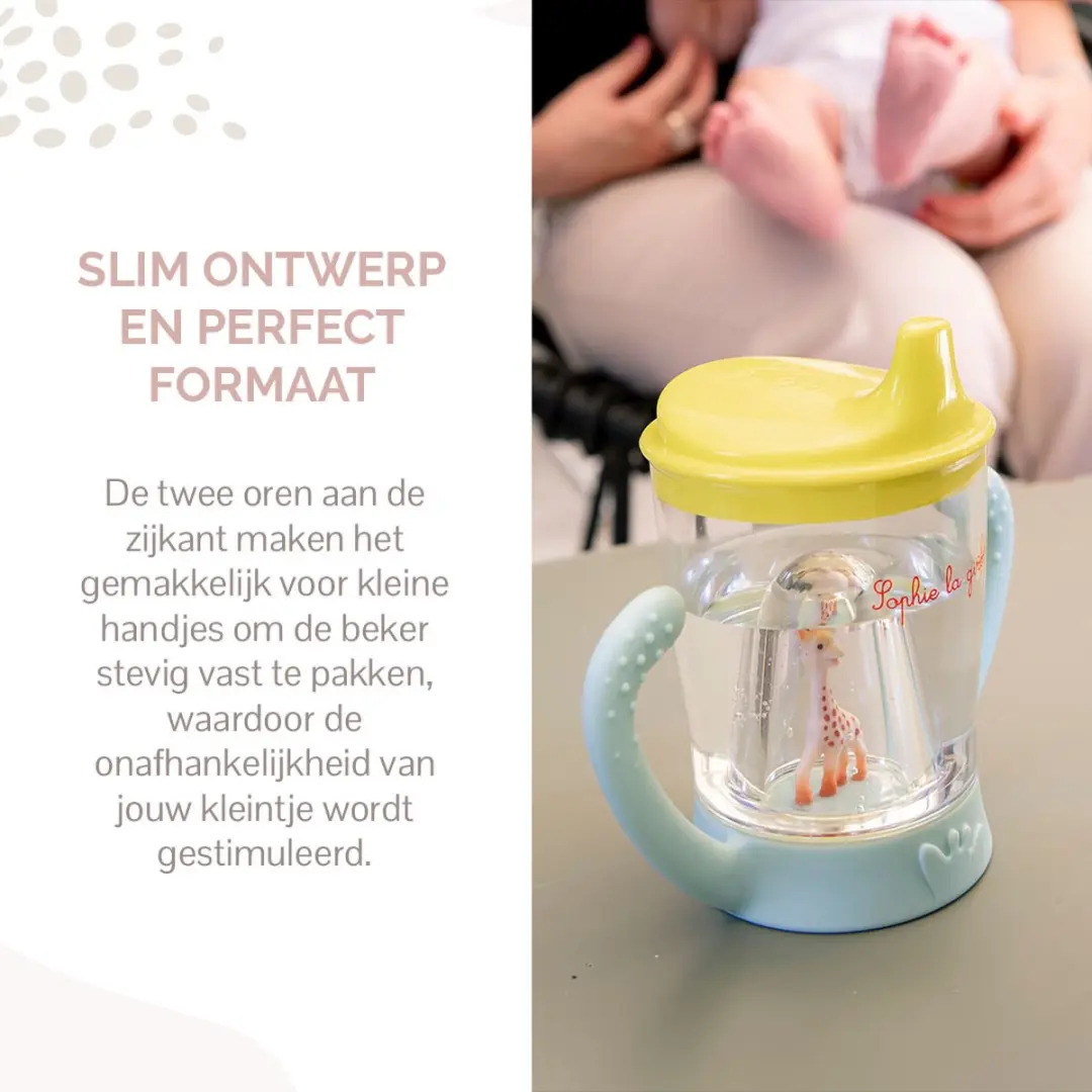Sophie de Giraf Lekvrije Beker 200ml - Blauw/Groen