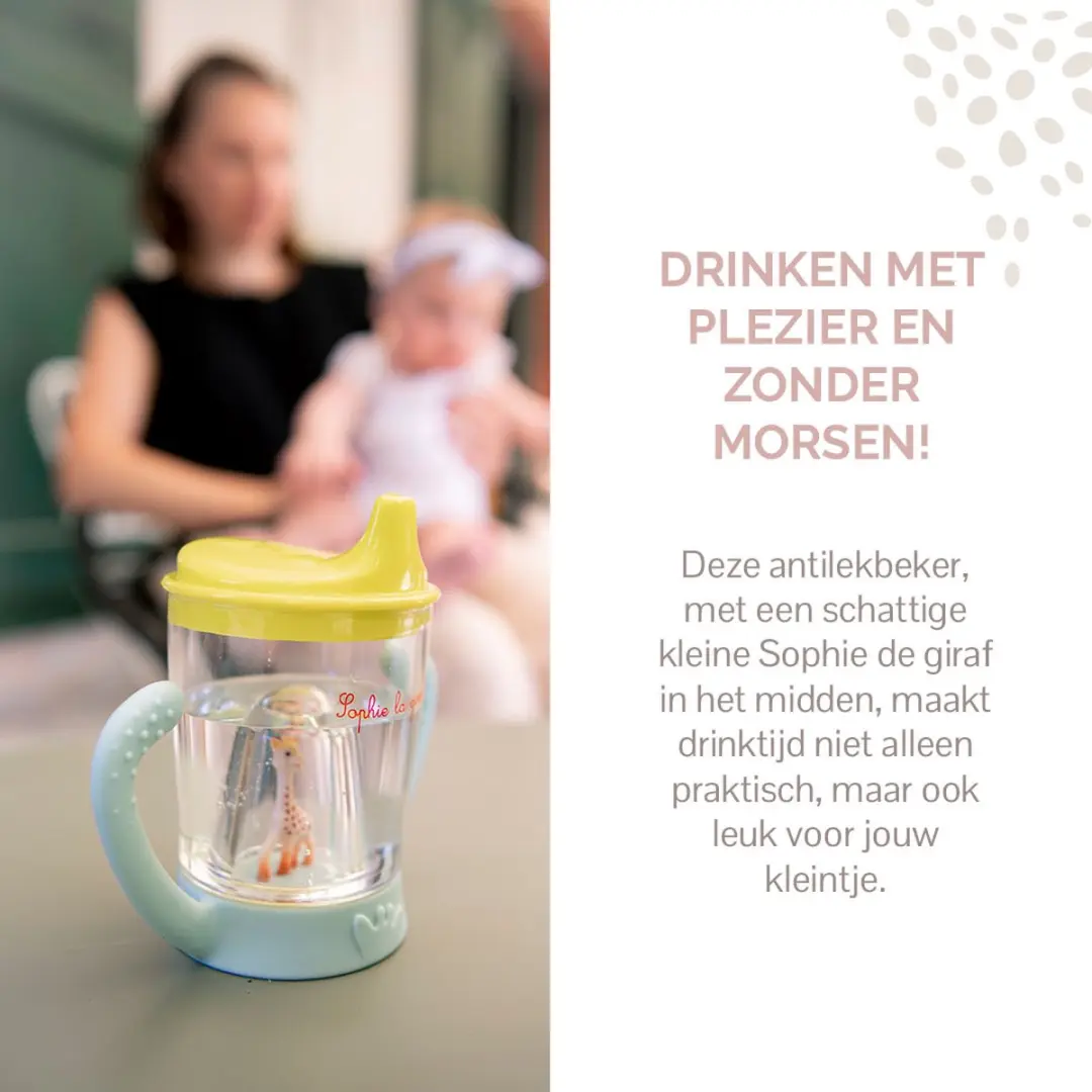 Sophie de Giraf Lekvrije Beker 200ml - Blauw/Groen