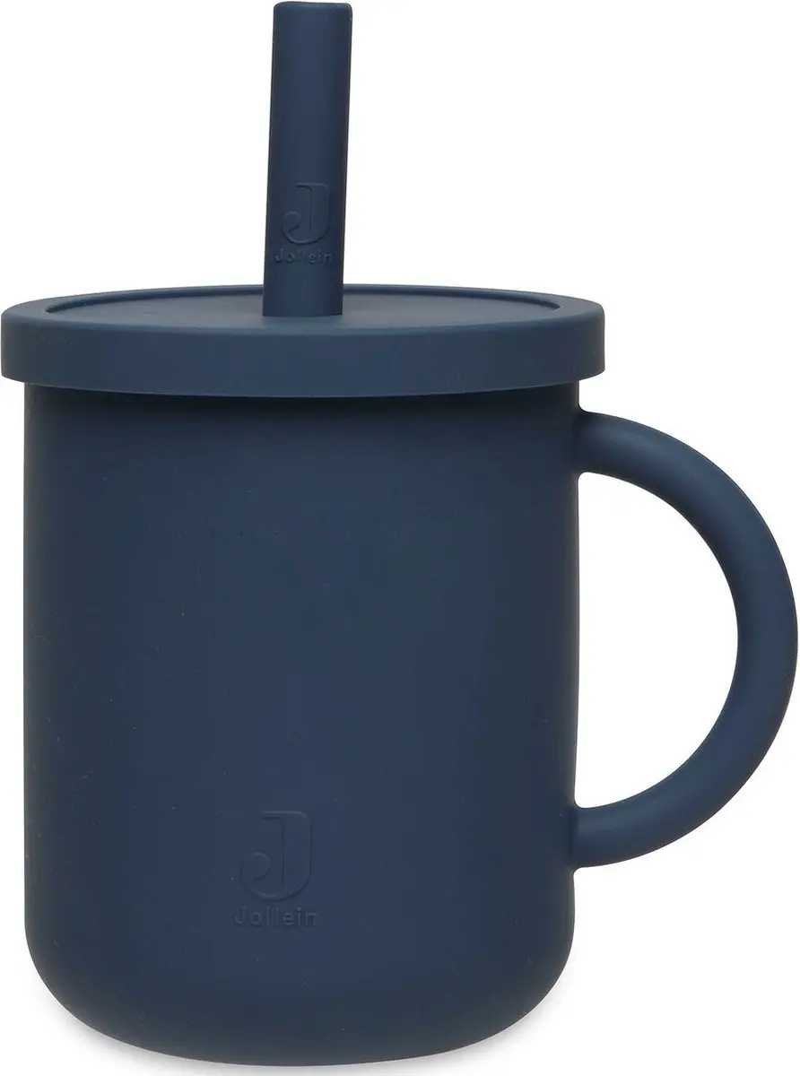 Jollein Drinkbeker Met Rietje Jeans Blue
