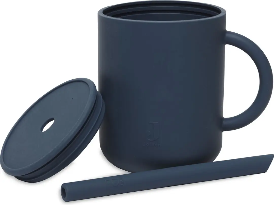 Jollein Drinkbeker Met Rietje Jeans Blue - Siliconen - 6-18 maanden
