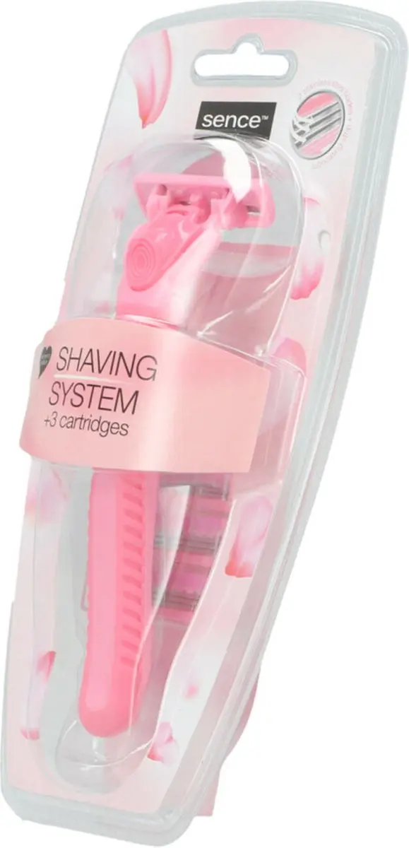 Sence Scheermesjes Triple Blades - 18 Stuks (6x3) - Roze