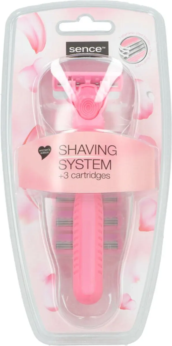 Sence Scheermesjes Triple Blades - 18 Stuks (6x3) - Roze